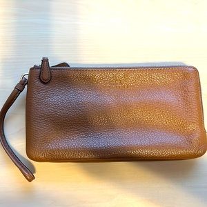 Coach Pebble Leather Wallet Wristlet